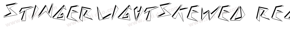StingerLightSkewed Regular字体转换